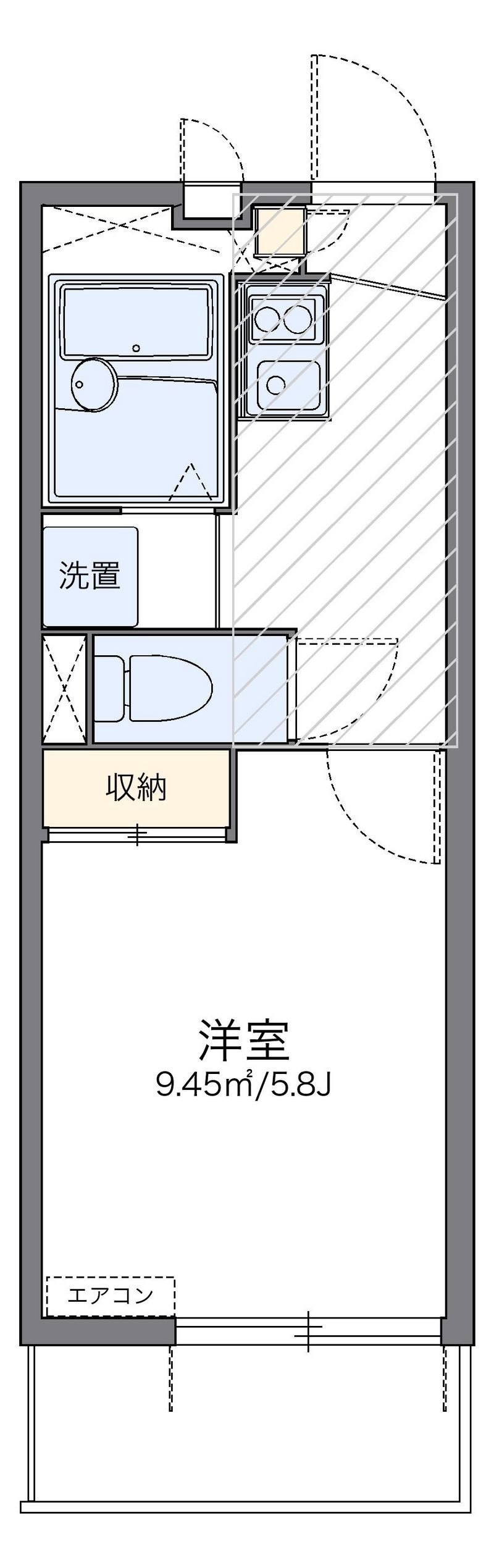 レオパレスラポールⅠ 間取り