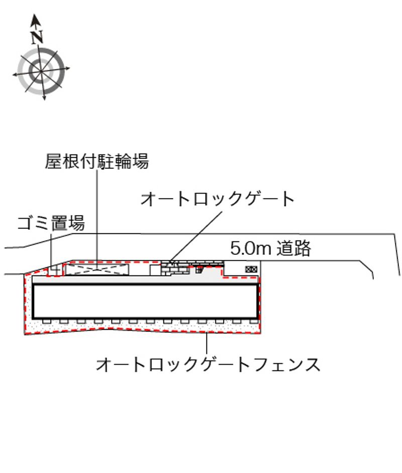 レオパレスボンマルシェ山科 配置図