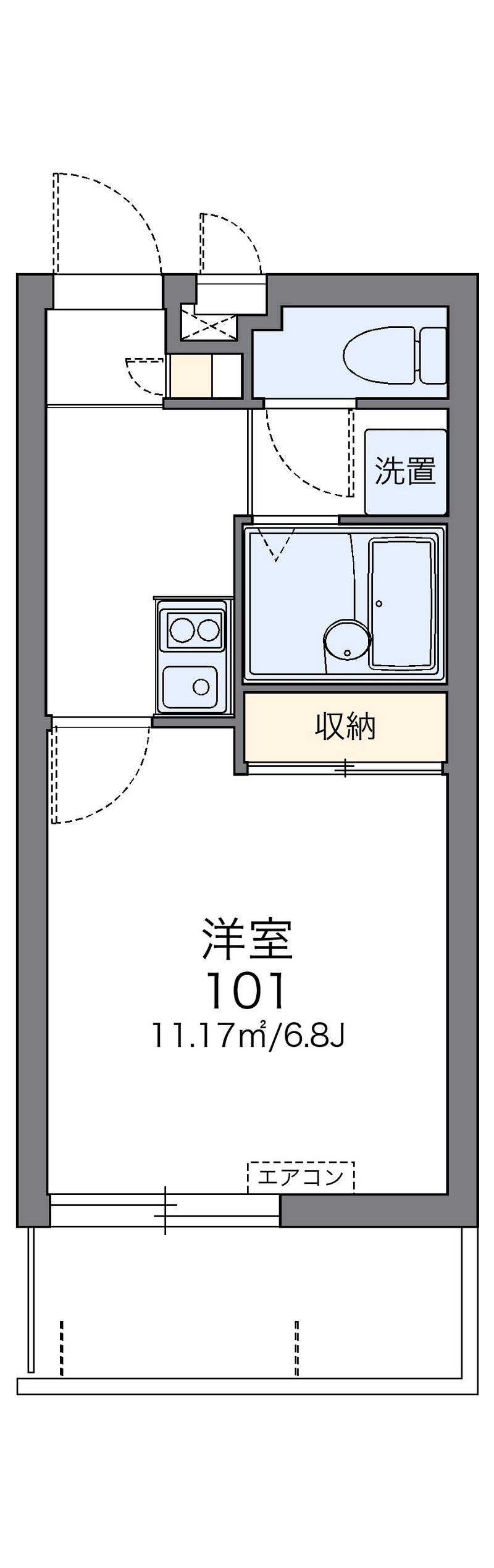 レオパレス三原 間取図