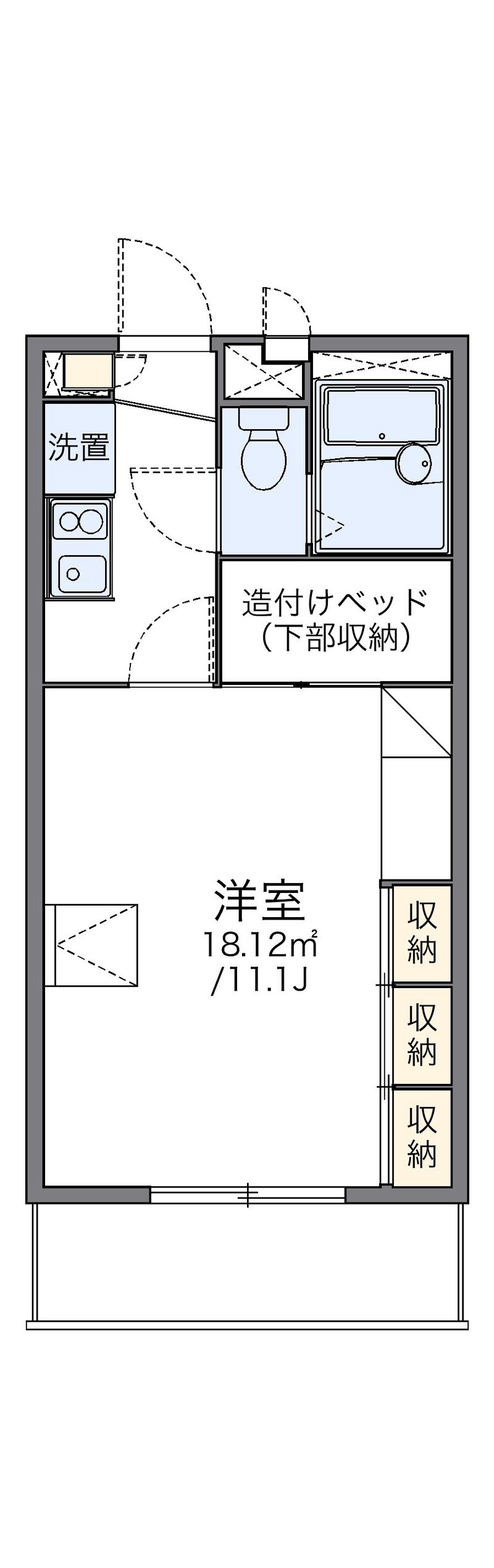 レオパレス虹の松原Ⅱ 間取図
