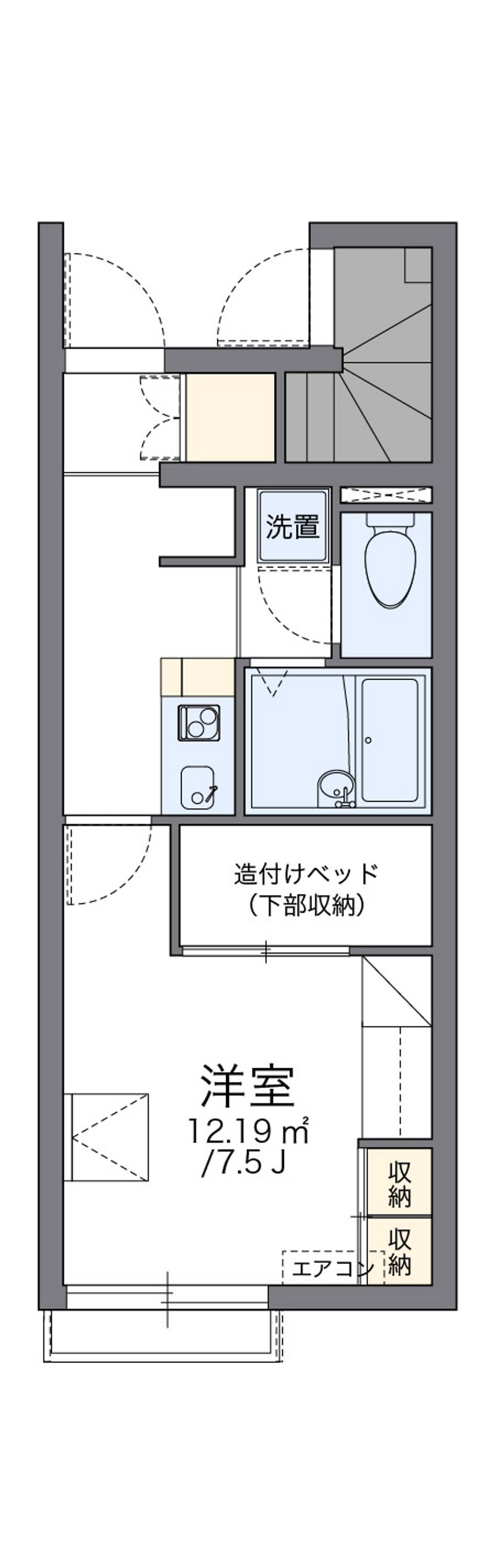 レオパレスブロードウィル 間取図