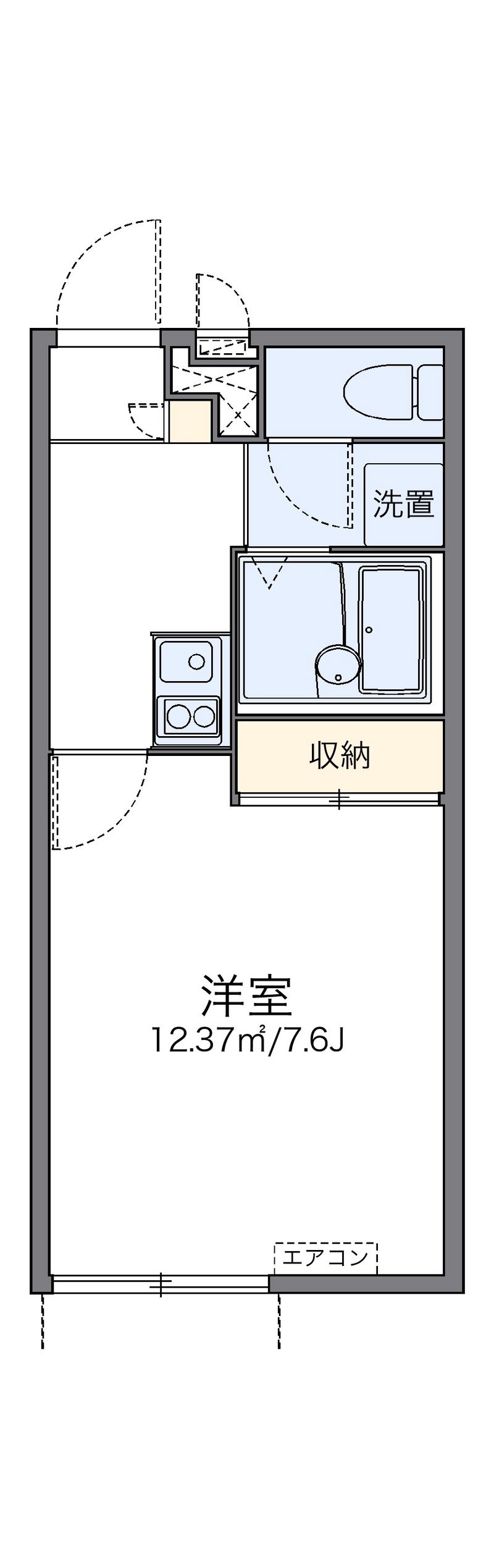 レオパレス平野 間取図