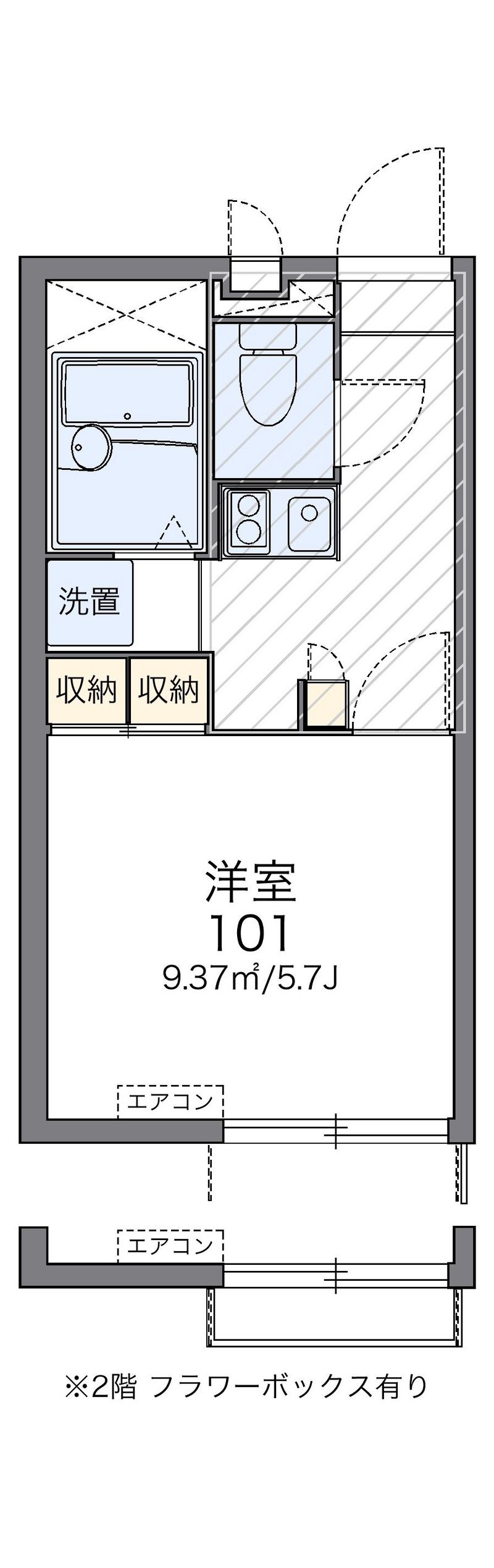レオパレスフォレスタ 間取図
