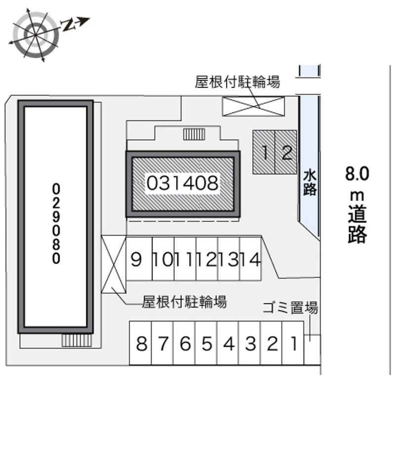 レオパレスアゼリアⅡ 配置図