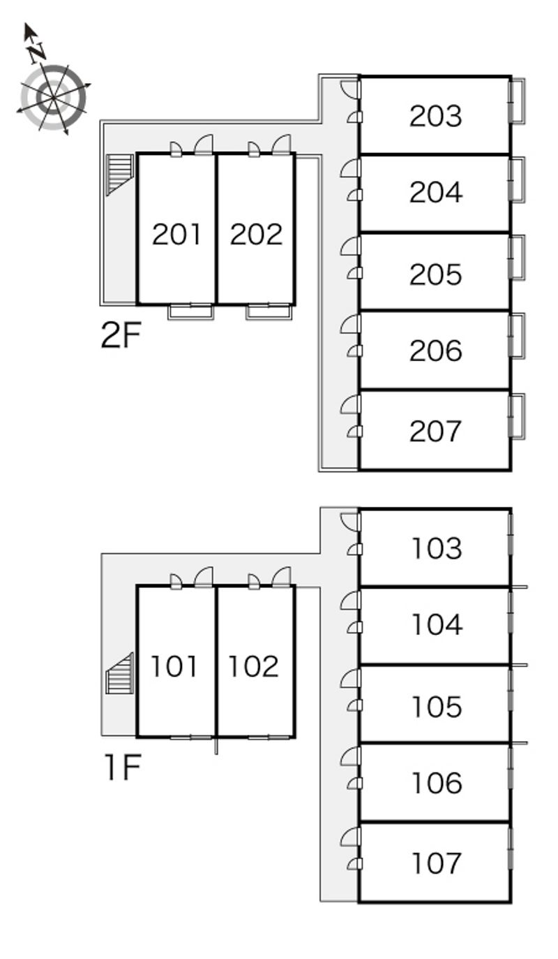 レオパレス西蔵前 間取り配置図