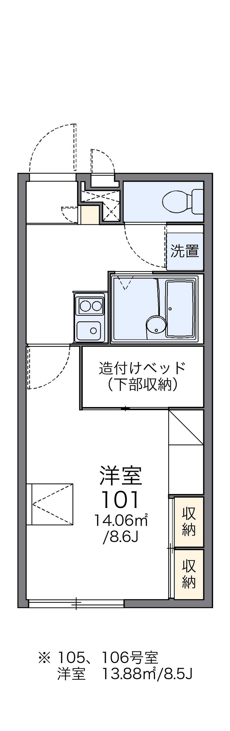 レオパレス坂戸千代田 間取図