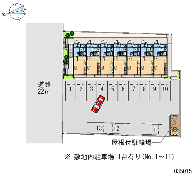 レオパレスグランドゥールⅡ 月極駐車場