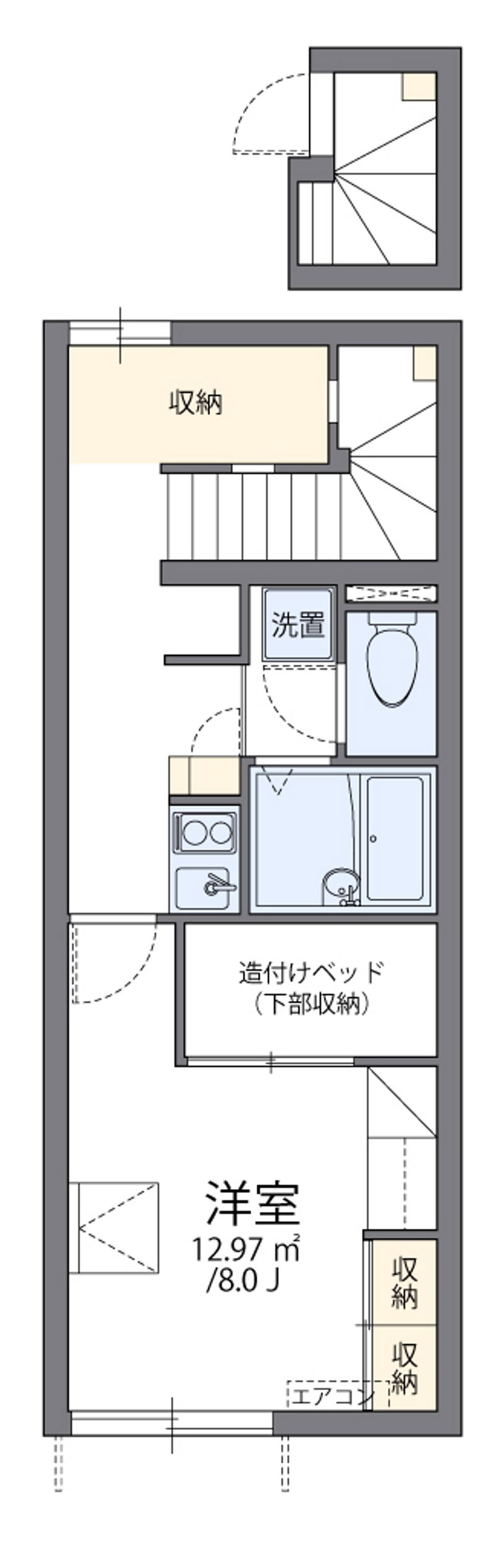 レオパレスサンライフ五十嵐 間取図