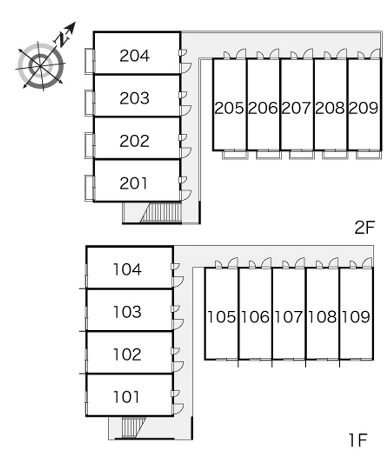 レオパレスＳ　Ｍ　Ｅ 間取配置図