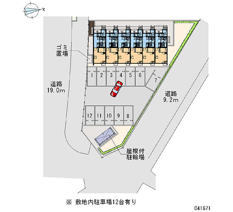 レオネクストＮＡＫＡＺＡＷＡ 月極駐車場