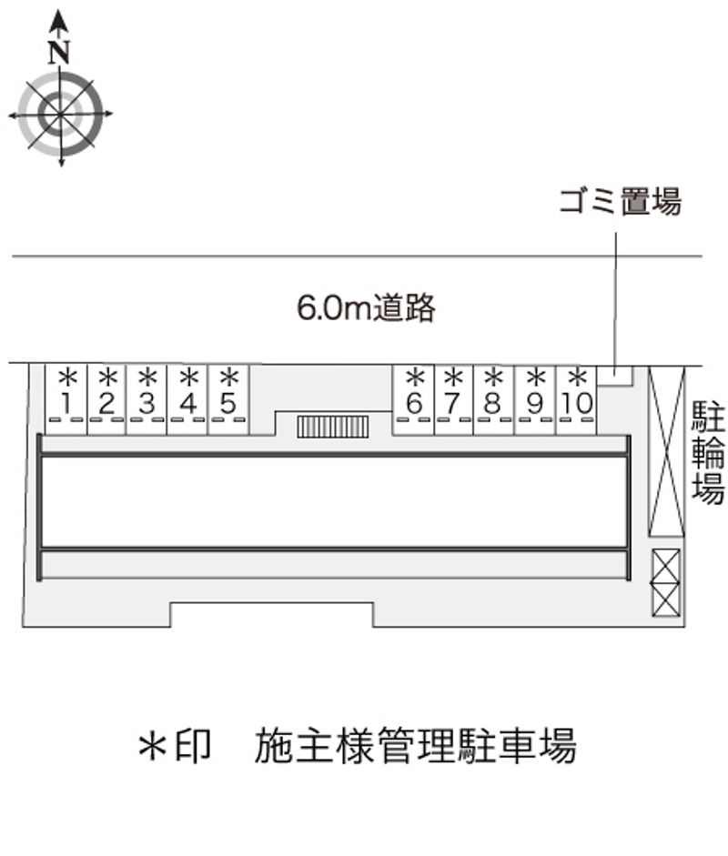 レオパレス住吉壱番館　 配置図