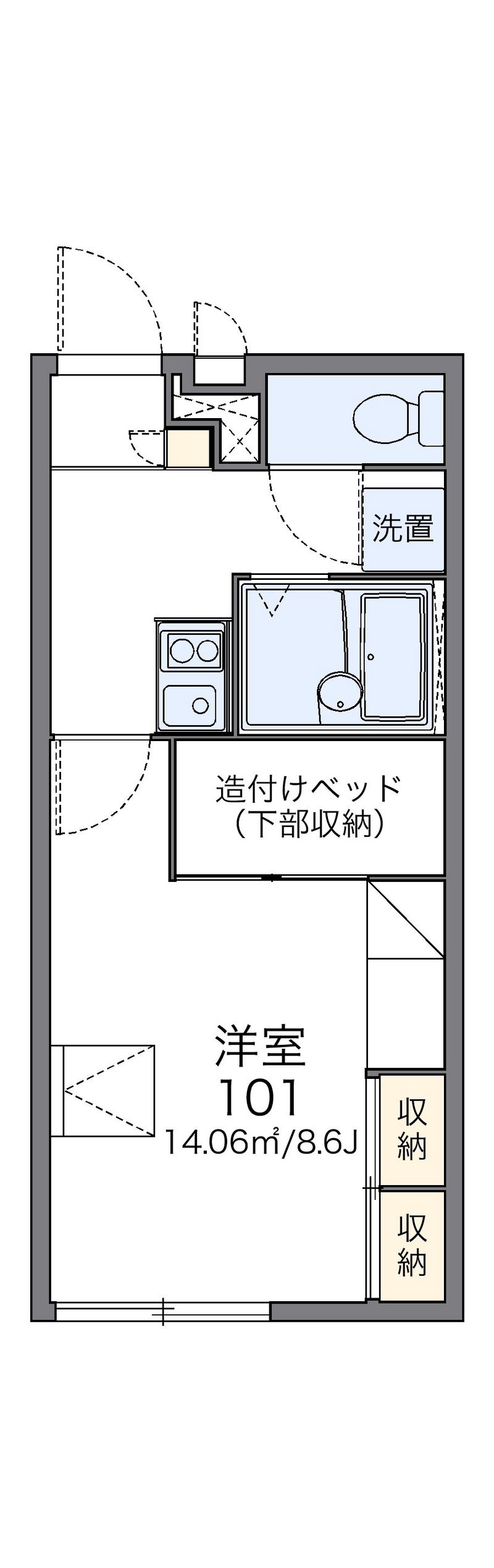 レオパレストキ 間取図
