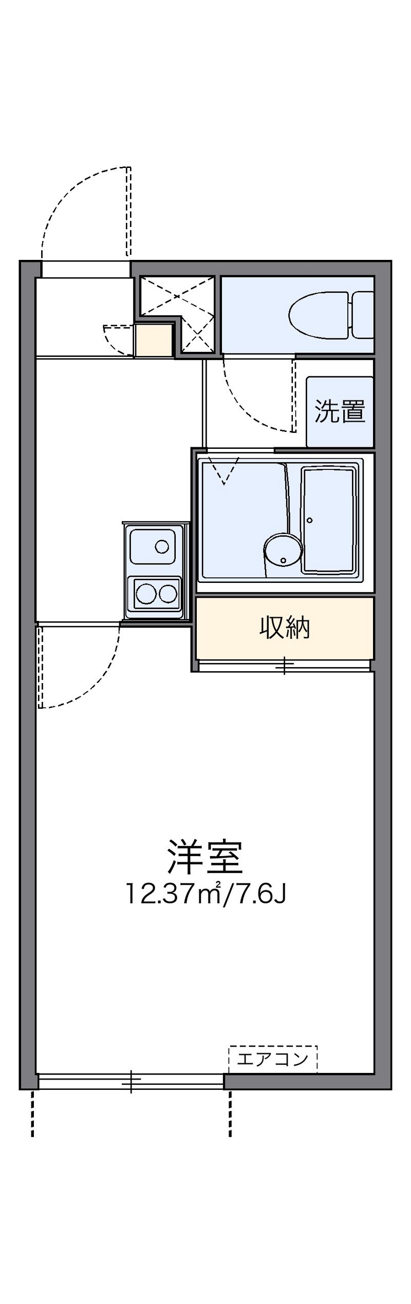 レオパレスエムエイチ　コート 間取り