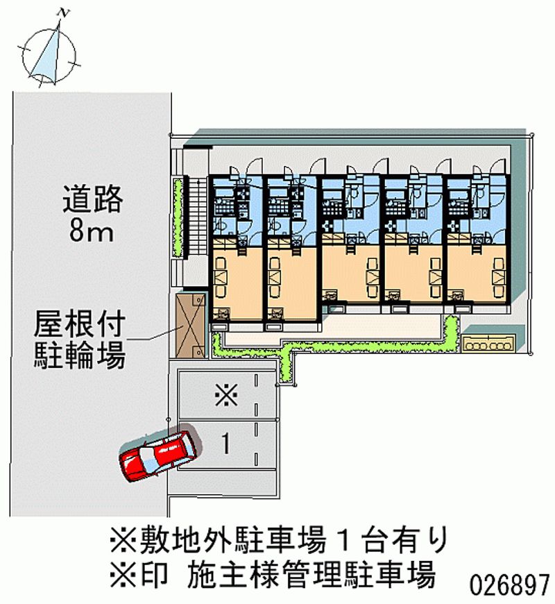 レオパレスコーポ川岸 区画図