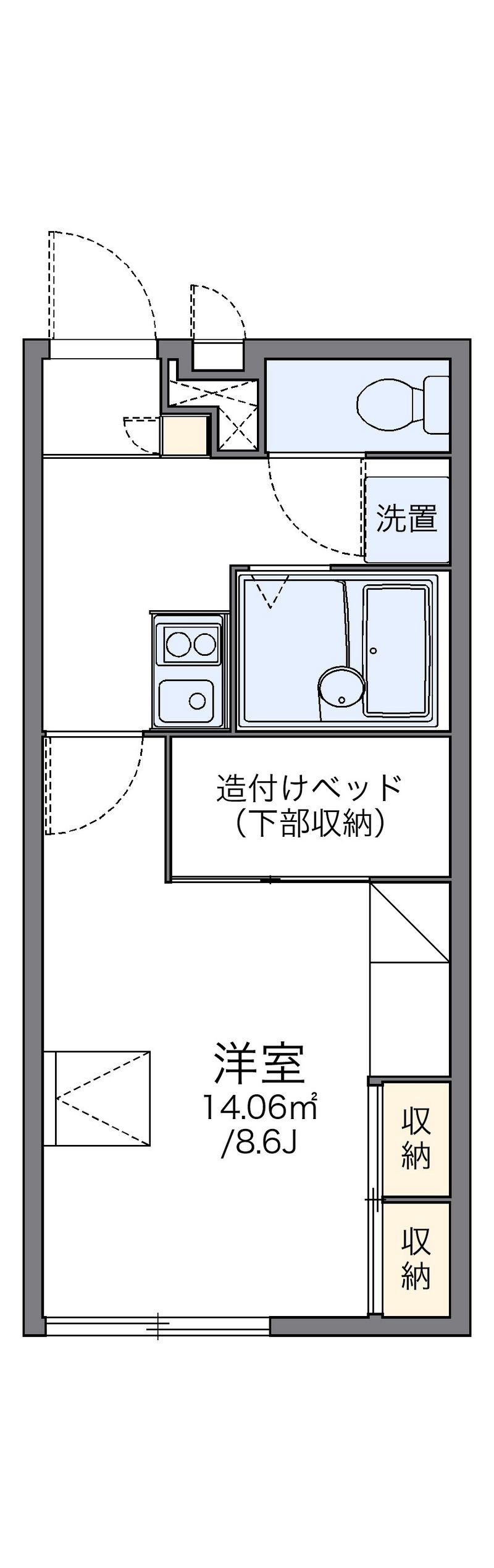 レオパレスフォーサイト　松山 間取図