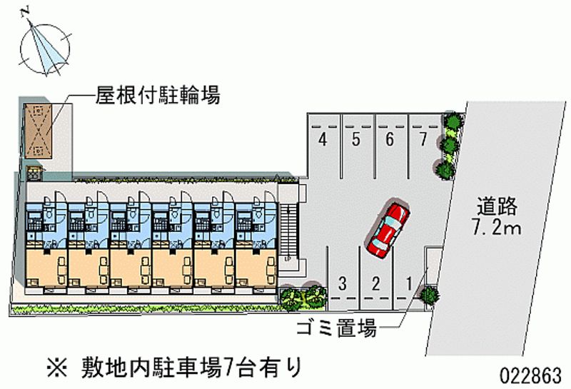 レオパレスクレインパインⅡ 月極駐車場