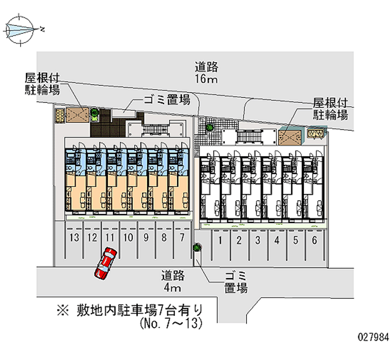 レオパレスミラドール十塚Ａ 月極駐車場