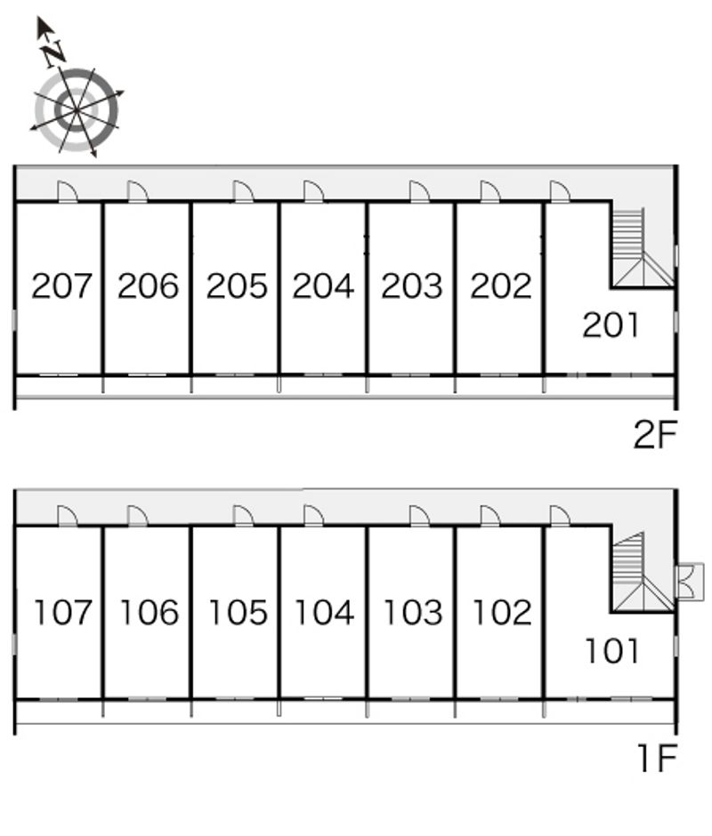 レオパレス三秀Ａ 間取配置図