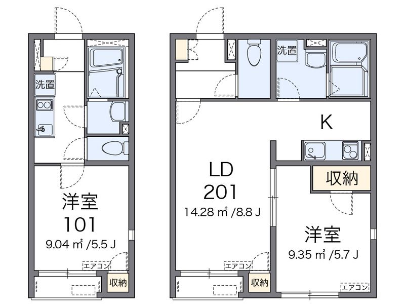レオネクストヴァンベール旭ケ丘 間取図