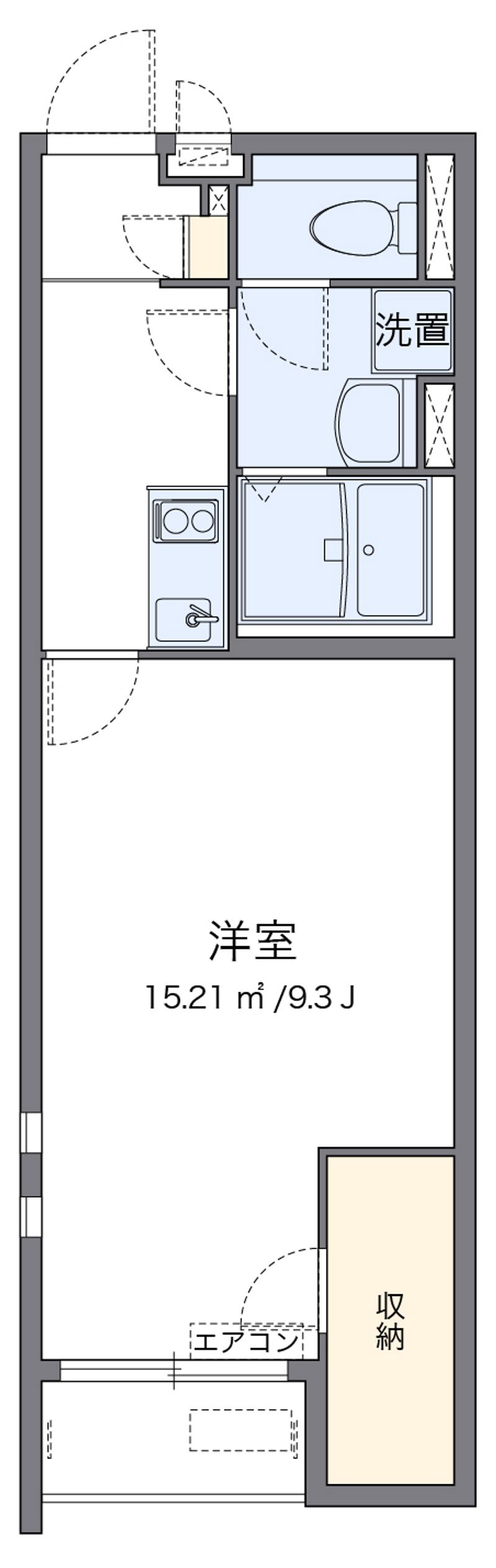 クレイノ岡山Ⅱ 間取図