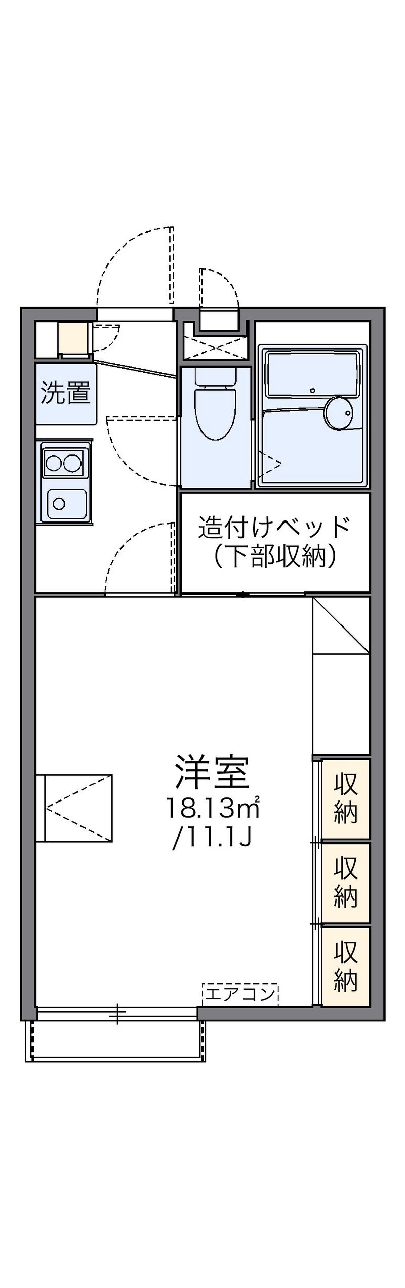 レオパレスマルベリーランチＢ 間取図