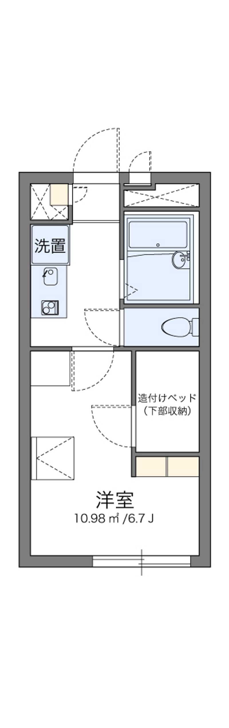 レオパレスクロスウィステリア 間取図