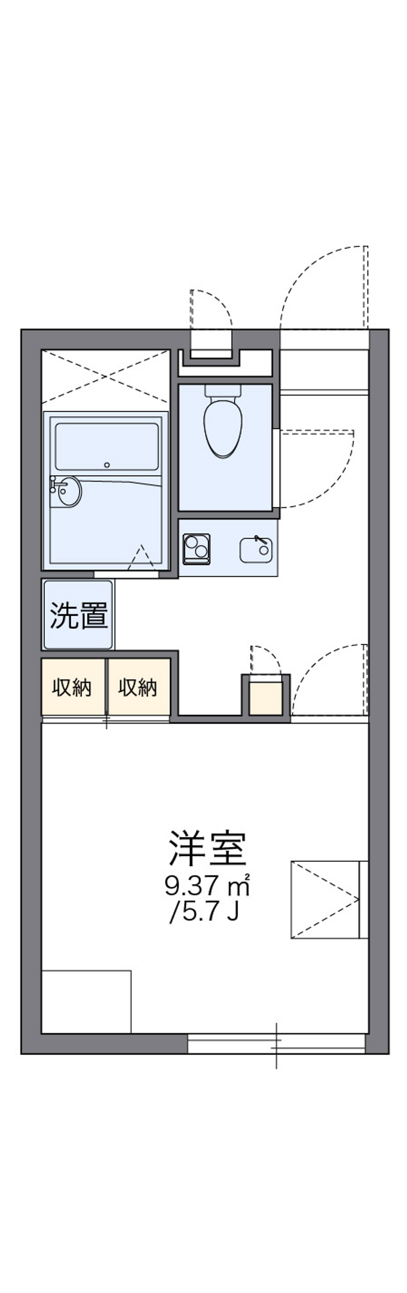 レオパレスポラリス　エクレール 間取図