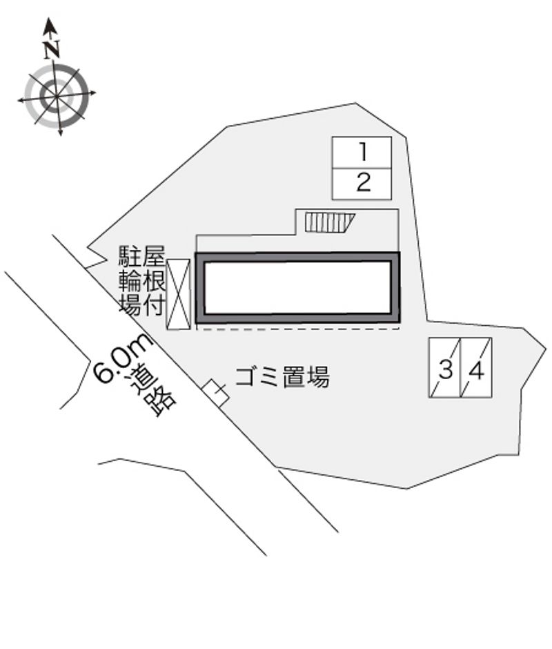 レオパレス南春日丘 配置図