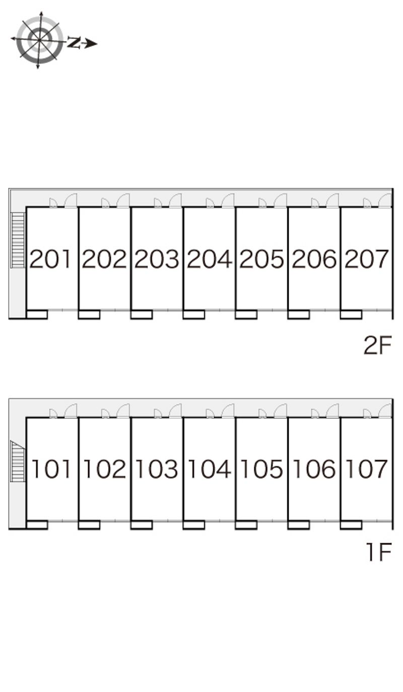 レオパレス囃子水台 間取配置図