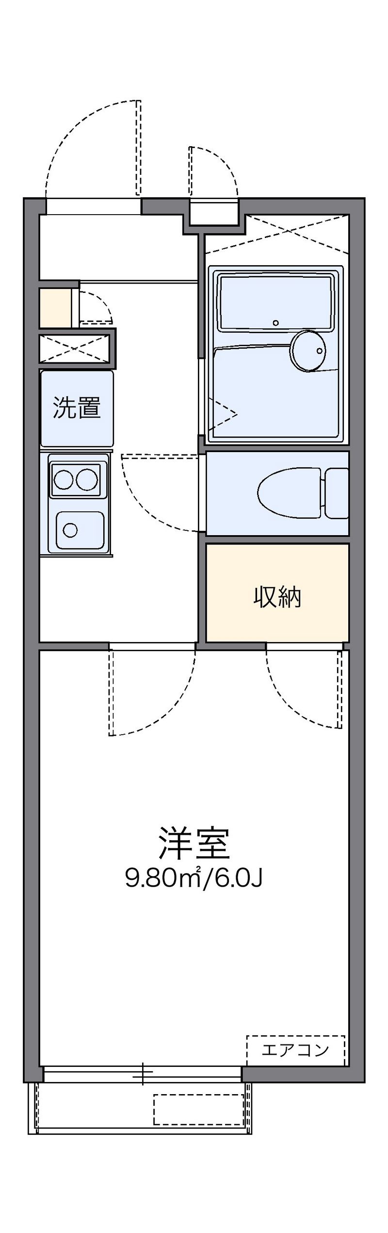 レオパレスキミール 間取図