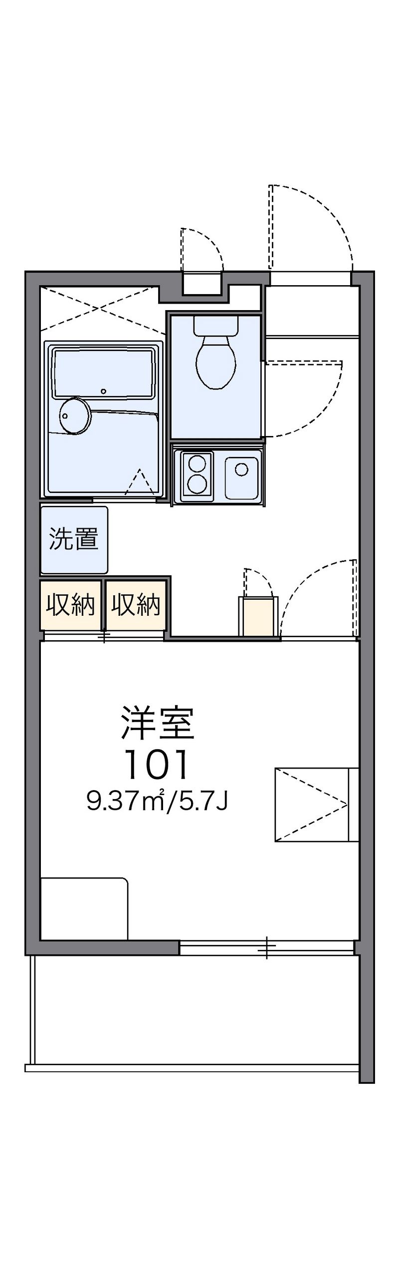 レオパレスラフィーナ 間取図