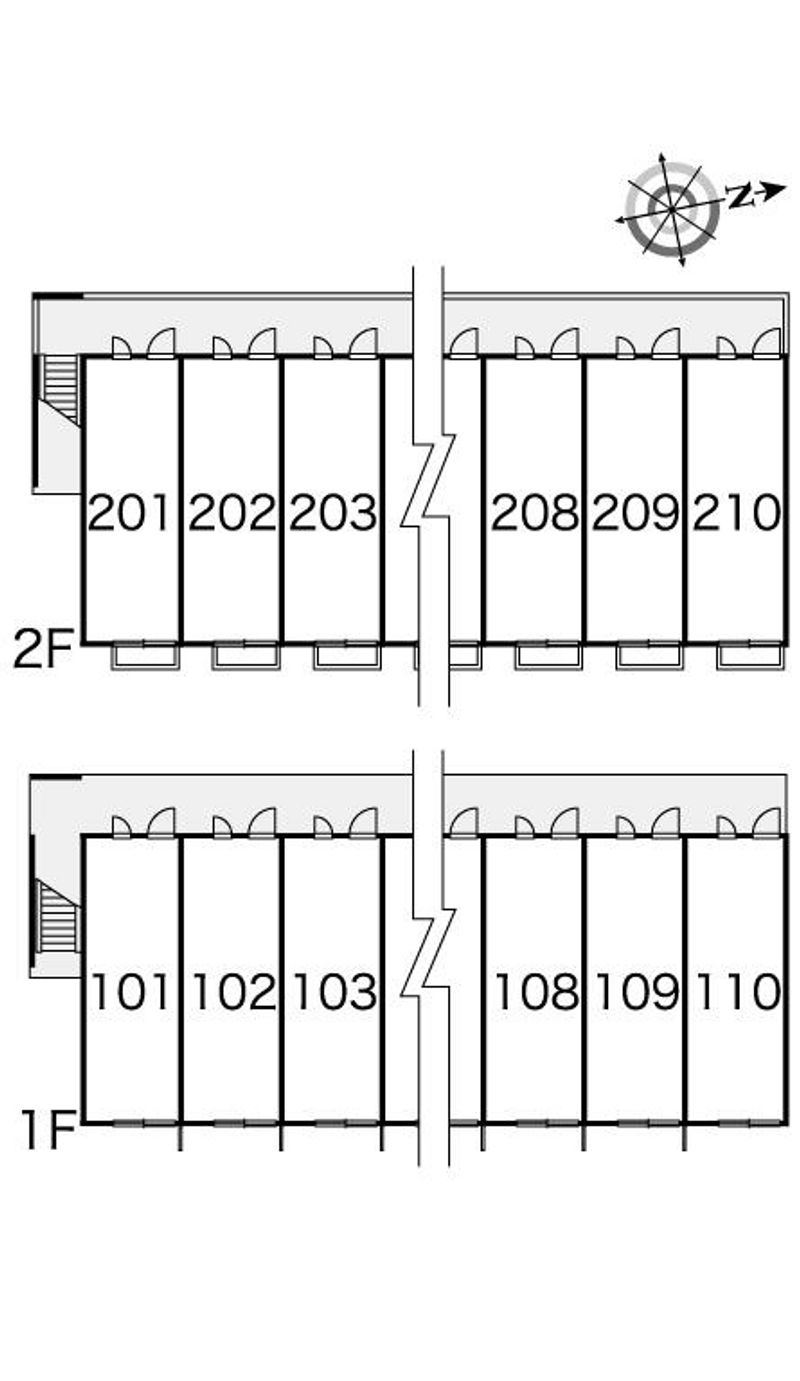 レオパレス五郎丸 間取配置図