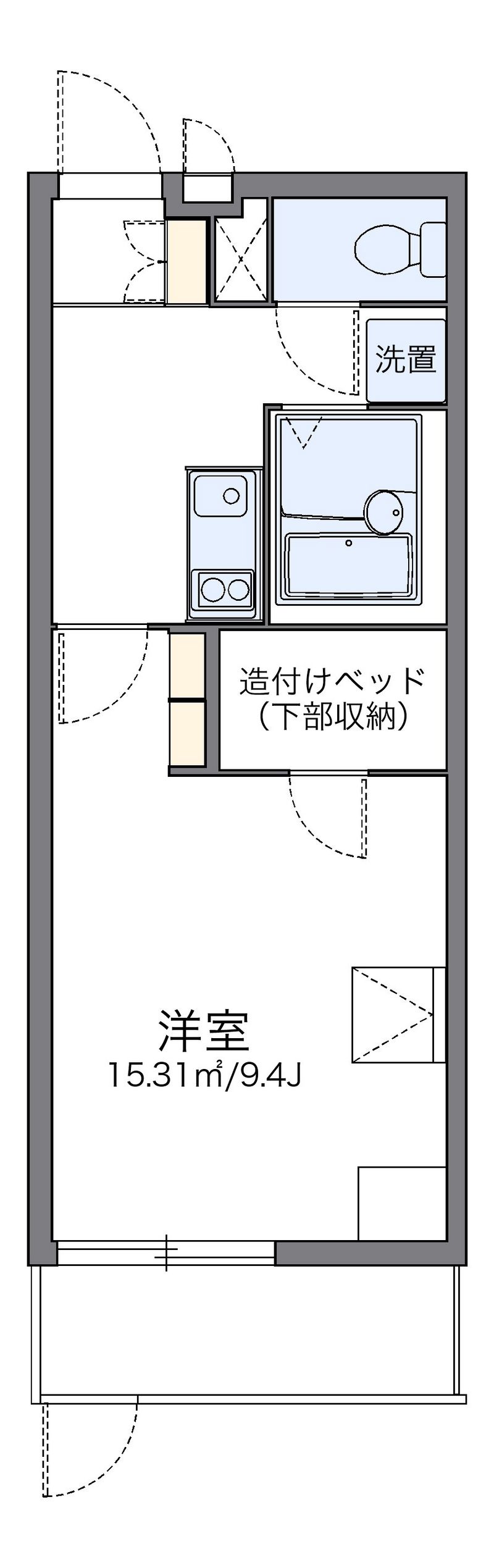 レオパレスビューテラス草内 間取図