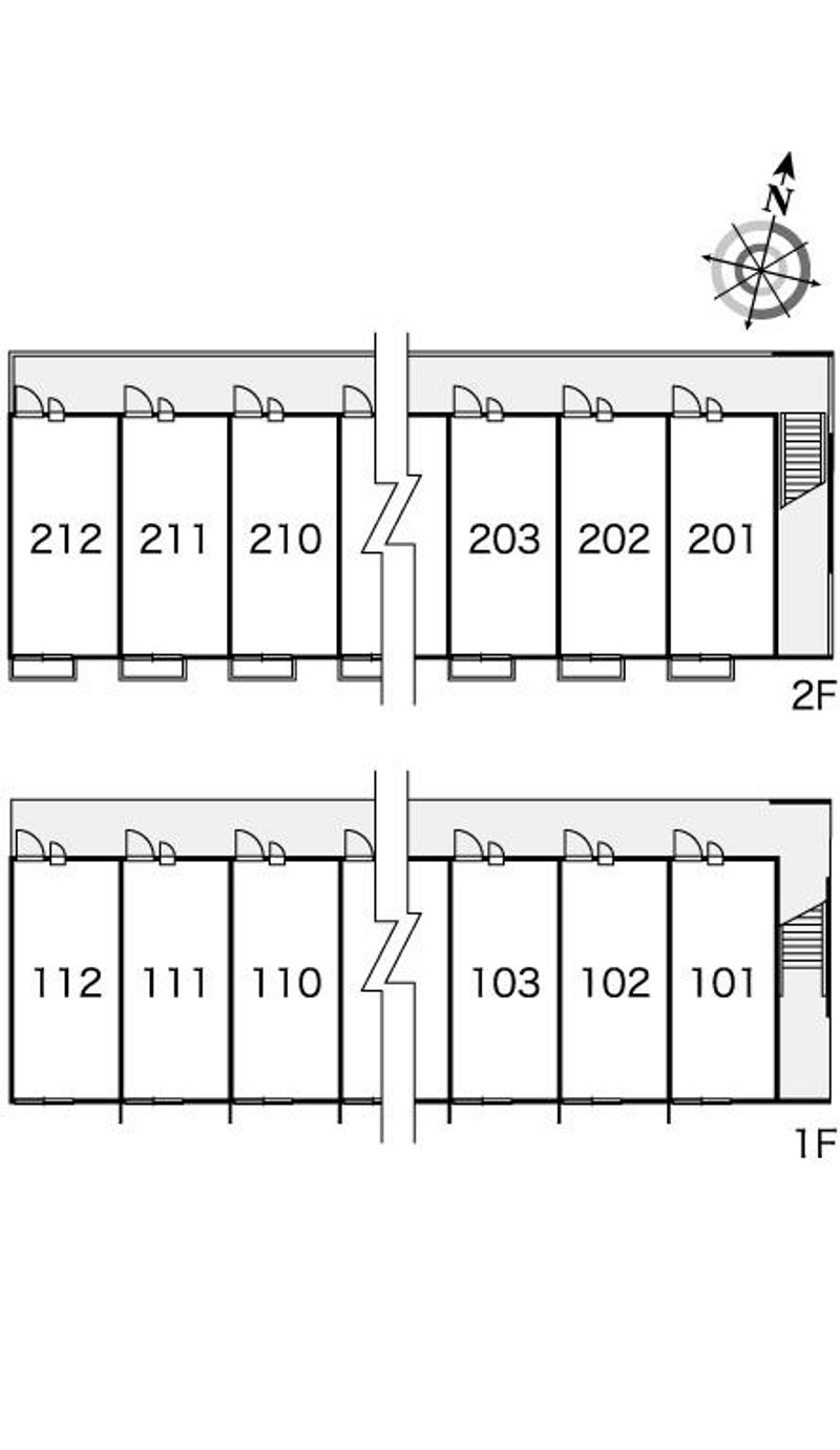 レオパレス大月Ⅲ 間取り配置図