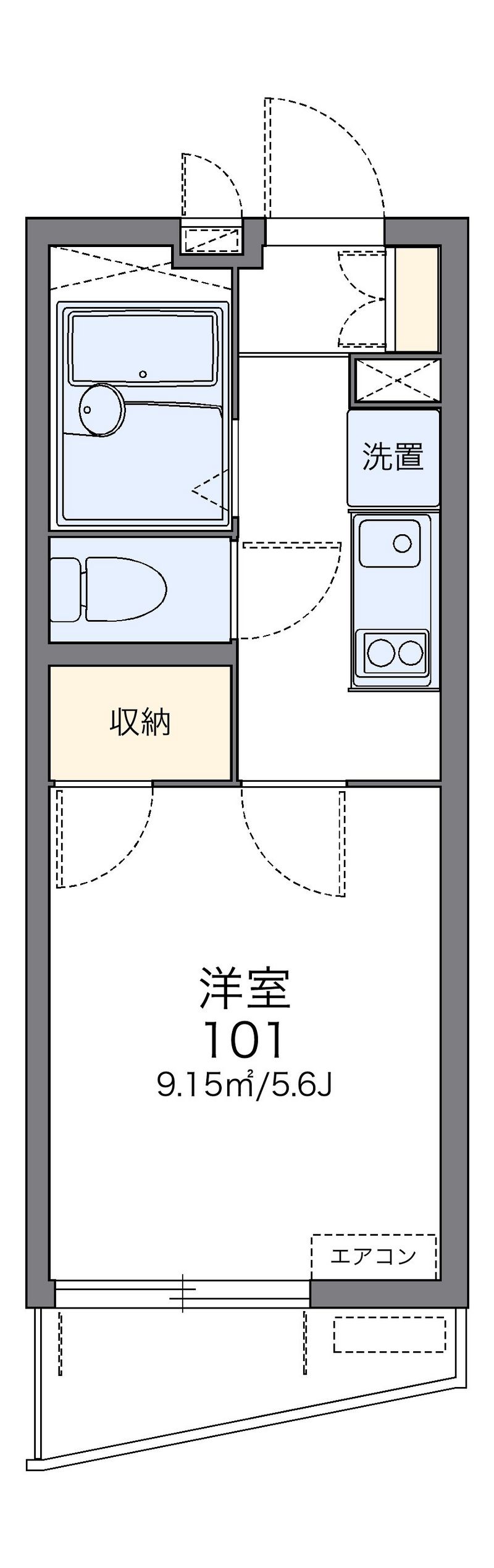 レオパレスナニワシティー 間取図