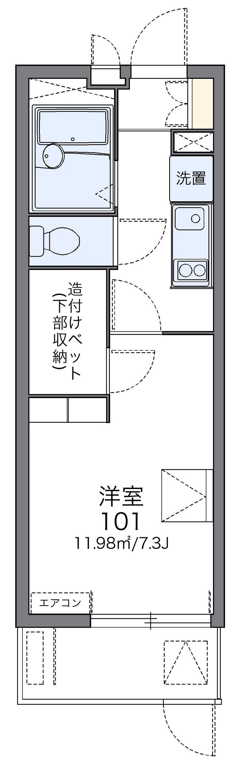 レオパレス暁 間取図