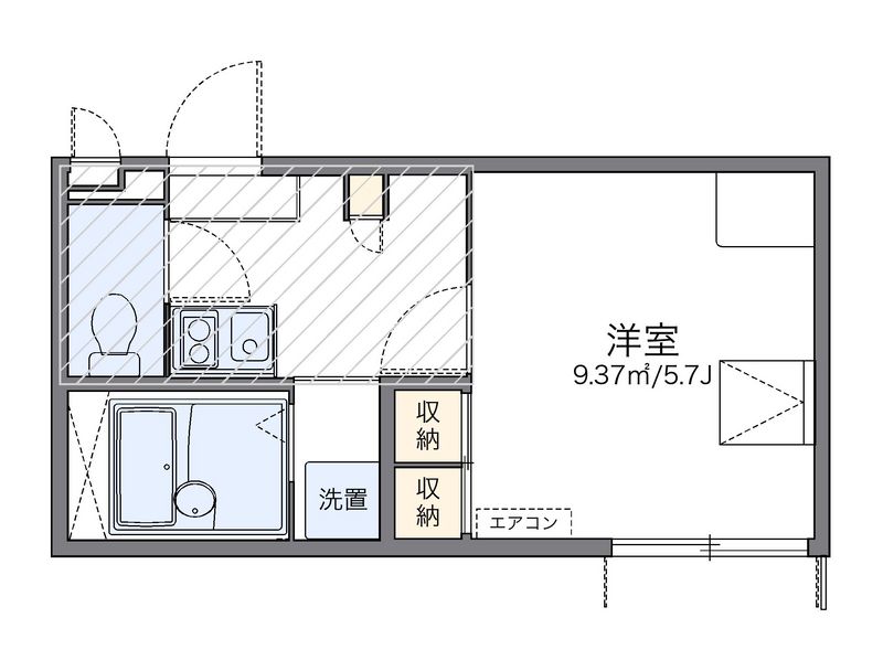 レオパレスＡＶＡＮＺＡＲＥ　Ｋ 間取図