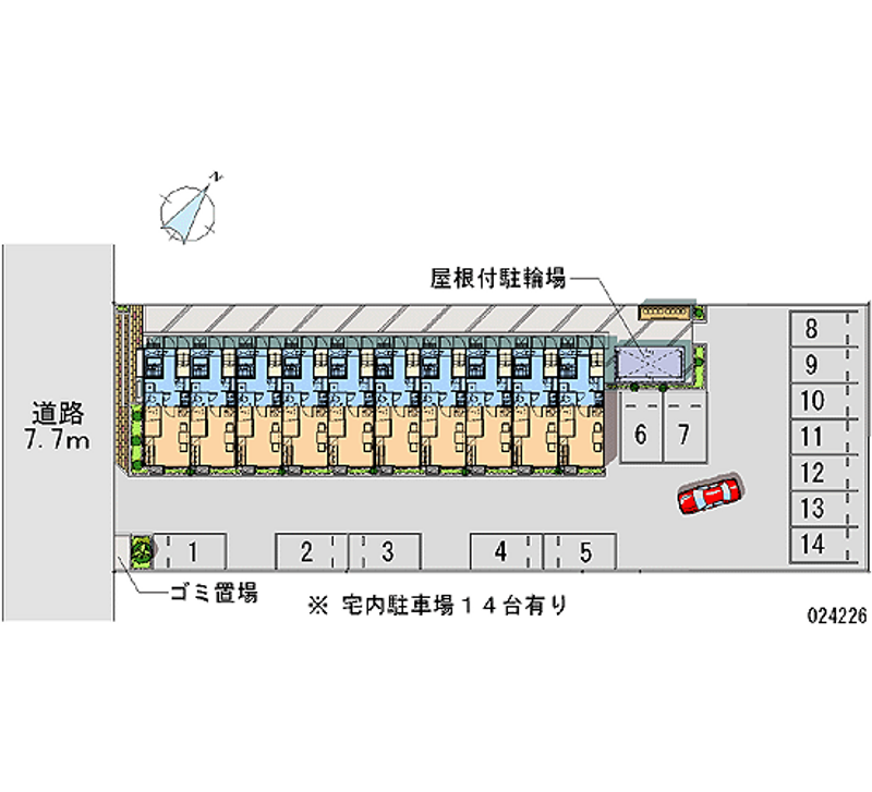 24226 bãi đậu xe hàng tháng