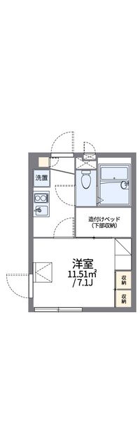 レオパレスラインホルト立石 間取り図