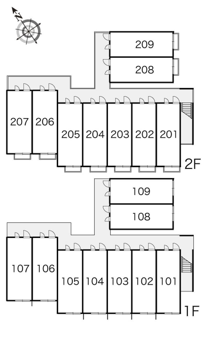 レオパレス上台 間取配置図