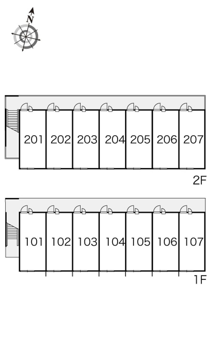 レオパレスつくし 間取配置図