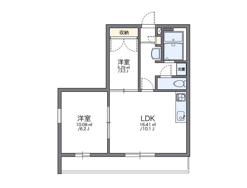 レオパレス祐ノ木 間取図
