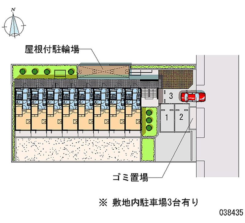 レオパレスひまわり 月極駐車場