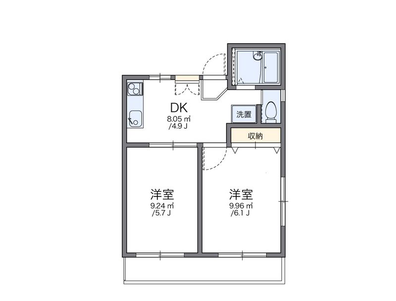 leopalace Edogawadai Dai21 户型图