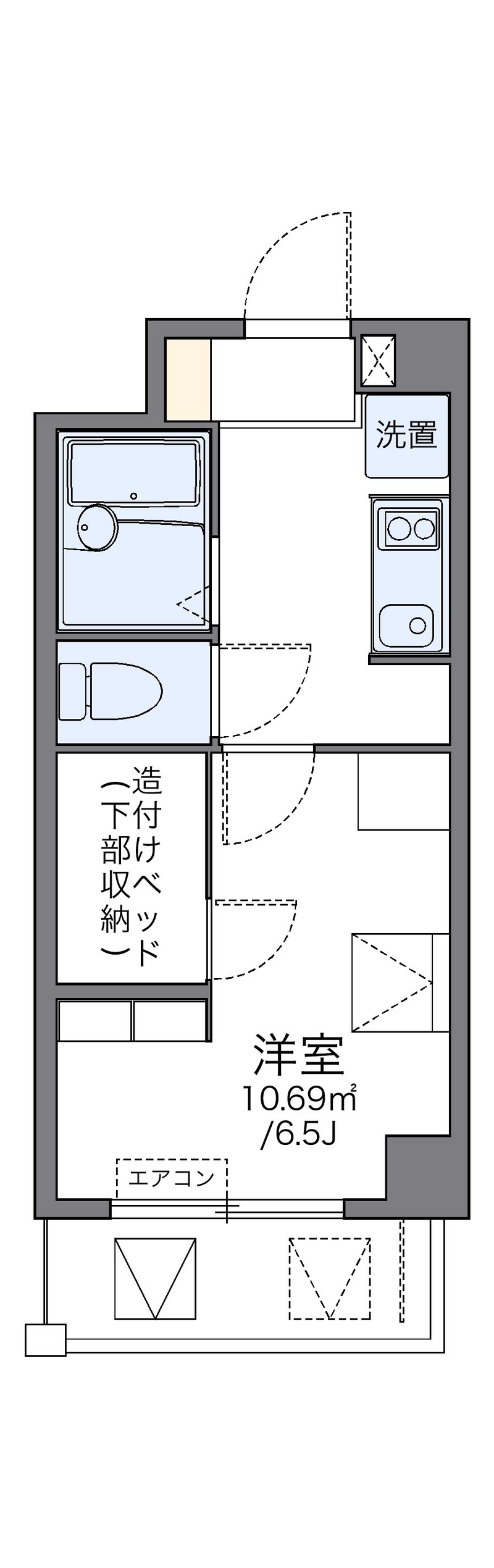 レオパレス道頓堀 間取図
