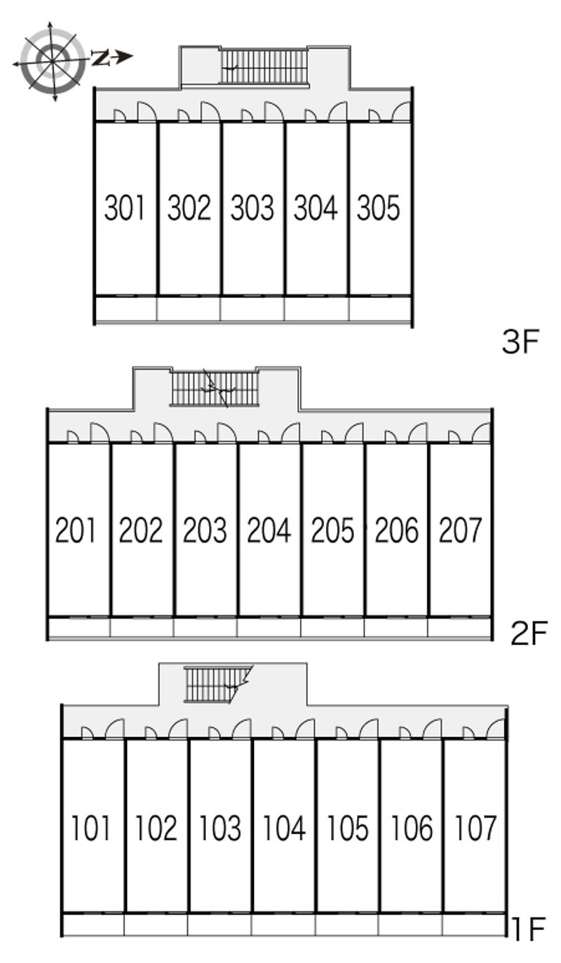 レオパレス武庫川東 間取配置図