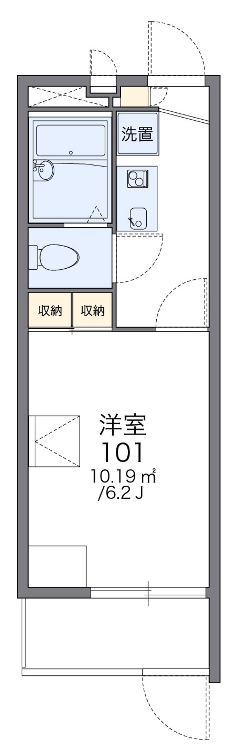 レオパレスすばる 間取図