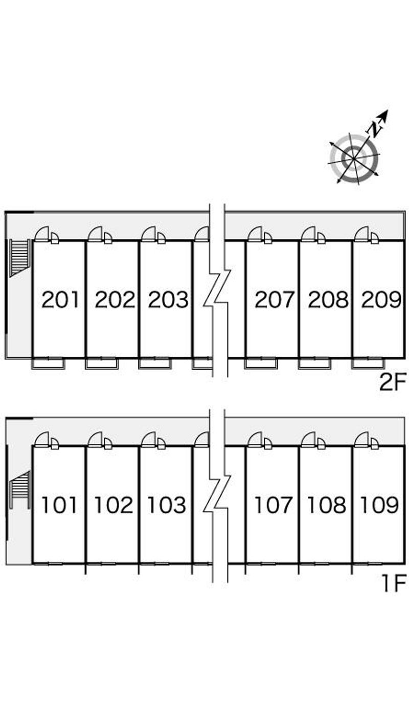 レオパレス三園平 間取配置図