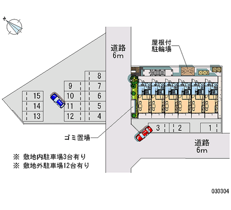 レオパレスクレインⅡ 月極駐車場