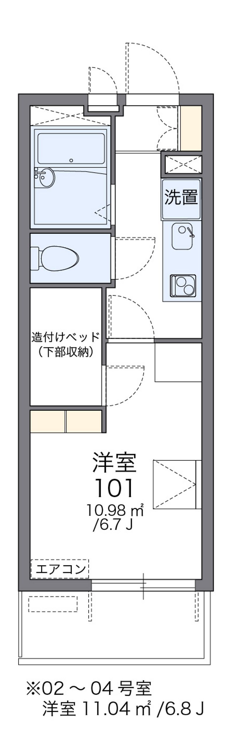 レオパレスエムズシティ 間取図